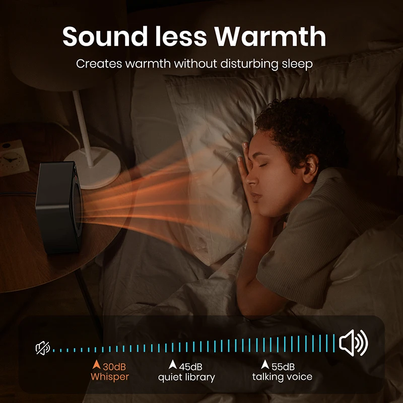 GAIATOP Riscaldatore, Riscaldatori spaziali ad alta efficienza energetica da 500 W per uso interno, Riscaldatore elettrico da scrivania a riscaldamento rapido in ceramica PTC, Overhea 4