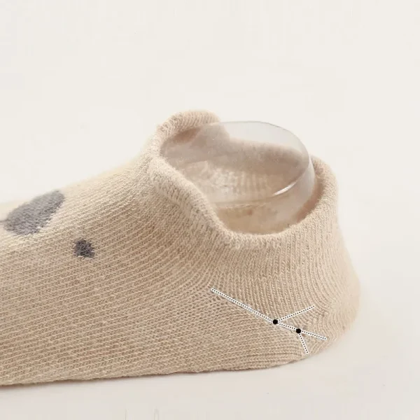 1 paio di calzini per pantofole per neonati, pannello per calzini per cartoni animati, per bambini, primavera estate, calzino da pavimento con suola sottile antiscivolo per bambini 4