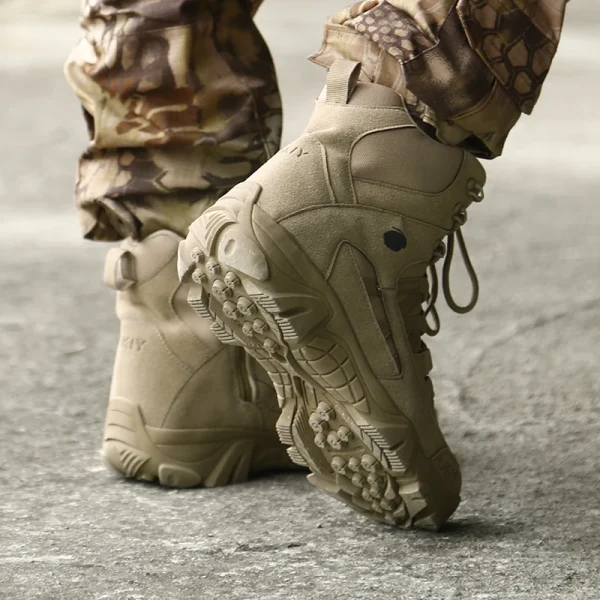 Stivali militari tattici antiscivolo da escursionismo Sneakers durevoli leggere e traspiranti per uomo Scarpe da trail running Escursionismo e arrampicata 3