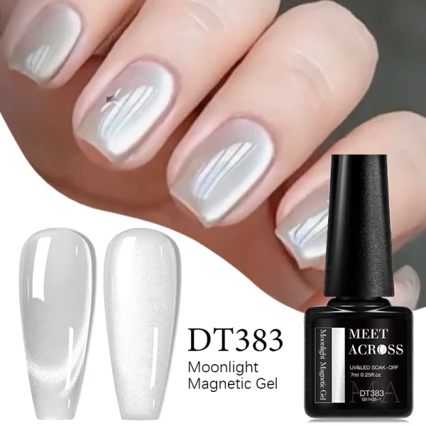 Smalto per unghie gel magnetico gatto da 7 ml Gel magnetico glitter semipermanente rosa argento UV/LED necessario Soak Off Painting Vanrish Design 2
