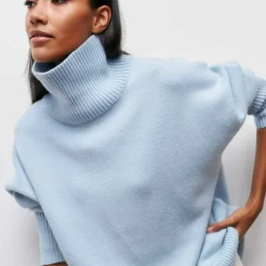 Maglione dolcevita da donna autunno inverno solido elegante spesso caldo pullover lavorato a maglia a maniche lunghe maglioni basic casual da donna top 1