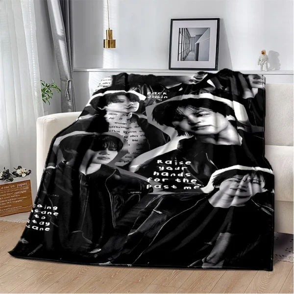 29 Stile Nuovo Kpop JIMIN Kim Seok Jin Star Coperta, Coperta morbida per la casa Camera da letto Divano letto Viaggio Ufficio Copertura Bambini 4