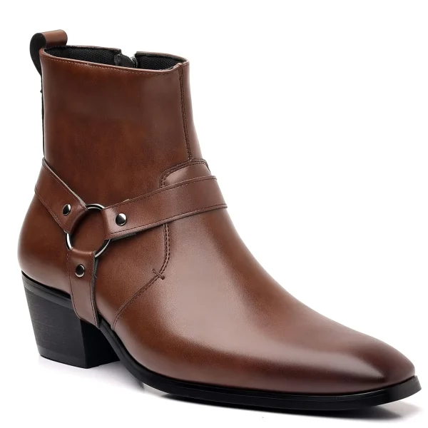 Stivali classici da cavaliere da cowboy occidentali Stivali eleganti da uomo Designer di marca Stivali Chelsea con cerniera laterale da uomo Scarpe comode a punta 47 48 2