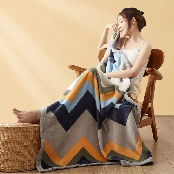 Coperta di flanella Extra morbida coperta per aria condizionata addensata 4