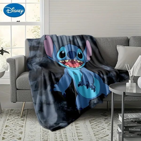 1 coperta Disney Stitch per un tempo accogliente, coperta multifunzionale adatta per casa, attività all'aperto, viaggi, campeggio, coperta per pisolino. 2