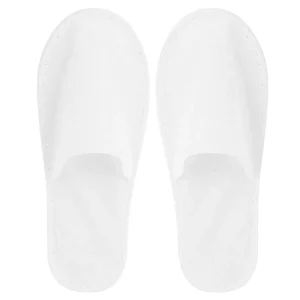 10 paia di pantofole usa e getta bianche non tessute Pantofole da viaggio per la casa Pantofole unisex per hotel per la casa d'affari 1