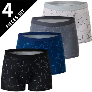 4/5 pezzi taglia europea e americana da uomo stampato moda Boyshort comoda vita da uomo taglie forti intimo costume da bagno sexy 1