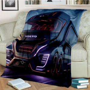 29 Stile Nuovo Volvo Cargo Trucks Camion Auto Morbida coperta di peluche, Coperta di flanella per soggiorno Camera da letto Letto Copridivano 1