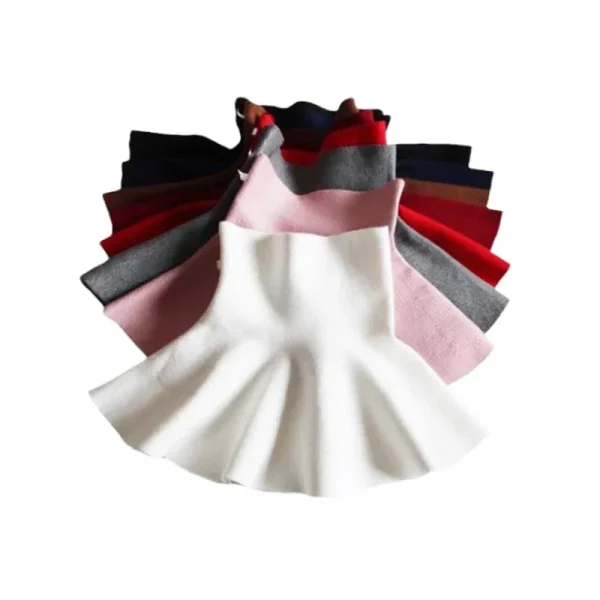 2-12 anni Del Bambino Della Neonata Gonna di Maglia Per I Bambini Autunno Inverno Principessa Gonne Mini Pieghettato Abbigliamento Per Bambini Ragazze Tutu vestiti 1