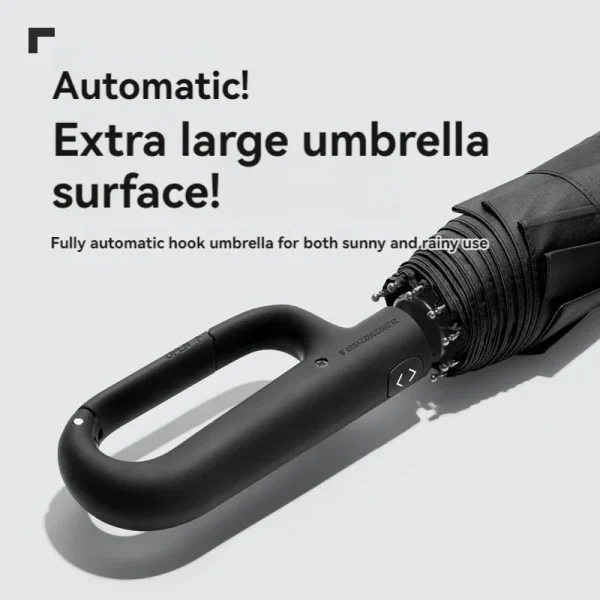 Ombrello Xiaomi Mijia Extra Large rinforzato resistente alla pioggia Ombrello completamente automatico con fibbia ad anello a doppio scopo resistente ai raggi UV Caldo 2