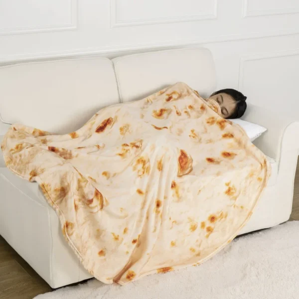 Coperta rotonda divertente per tortilla di mais multi-dimensione, morbida e calda coperta per divano, ufficio, letto, campeggio, viaggi, coperte di flanella 4