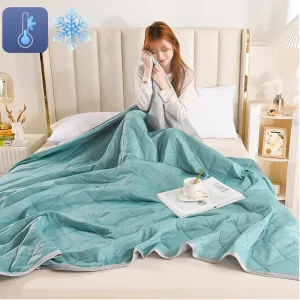 Coperte rinfrescanti dal ghiaccio Piumino traspirante e liscio per aria condizionata Trapunta estiva leggera con tessuto rinfrescante a freddo a doppio lato 1