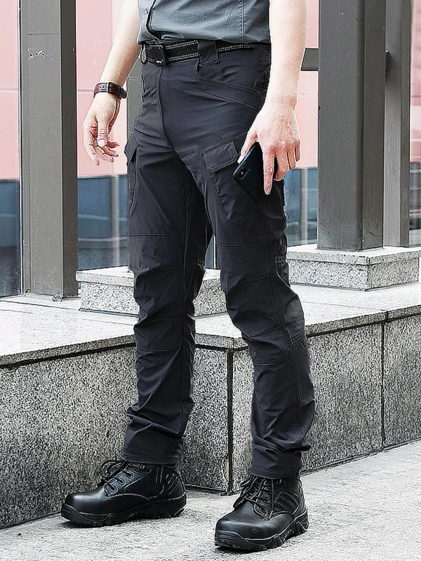 Pantaloni tattici multifunzionali da esterno da uomo, pantaloni sportivi da trekking multitasche per esterni, idrorepellenti, resistenti all'usura 1