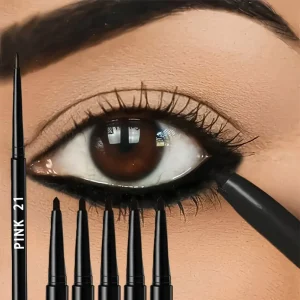 Confezione da 5 matite eyeliner nere impermeabili e resistenti al sudore: a lunga durata, a prova di sbavature per il trucco degli occhi audace, formula EasyGlide per Perf