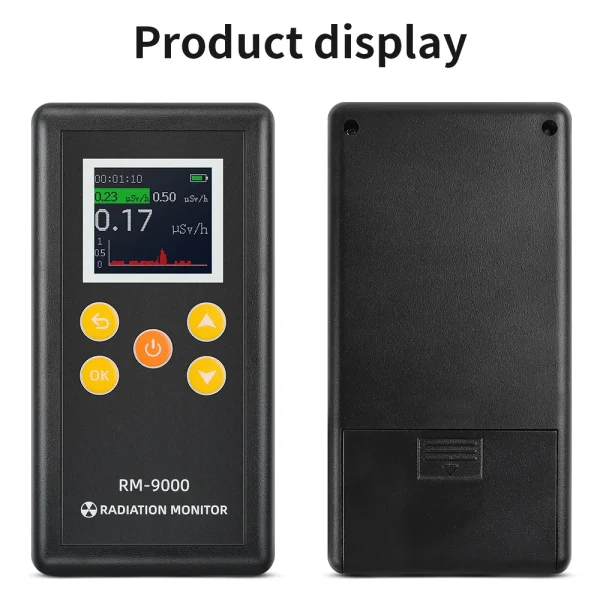 Rilevatore di radiazioni portatile RM-9000 Tester EMF digitale Rilevatore Gammaray Raggi X Raggi γ Raggi β Strumento di misurazione Misuratore radioattivo 6