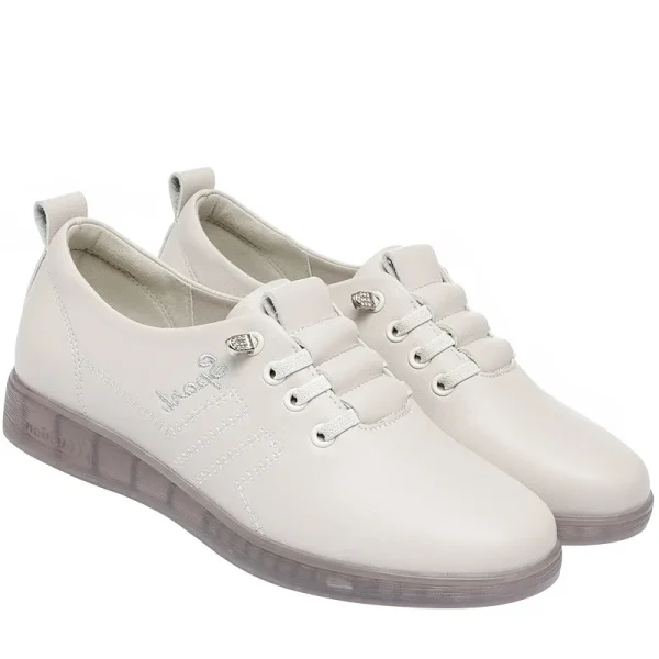 Scarpe casual in pelle da donna Primavera/Autunno/Inverno antiscivolo Fondo morbido in pelle Oxford Suola morbida Scarpe comode e versatili Novità 1