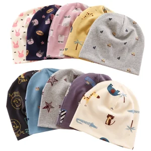 New Sping autunno cotone cappello da bambino Cartoon Dinosaur Pattern cappellini per bambini ragazzi ragazze inverno cappello per bambini bambini Skullies berretti 1