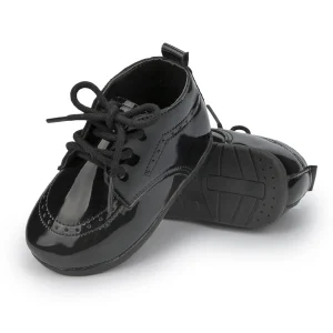 Meckior Nuove scarpe da bambino Scarpe da ragazza in pelle retrò Scarpe da bambino con suola in gomma antiscivolo Primi camminatori Scarpe da culla per neonato 1