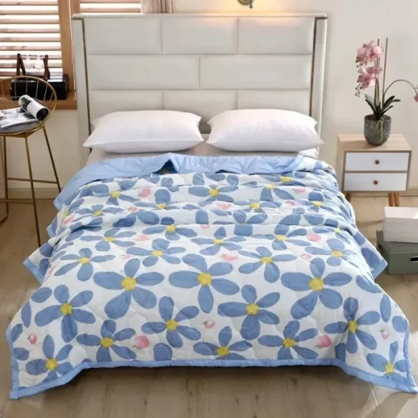Copripiumino lavabile per camera da letto Copripiumino estivo stampato morbido e confortevole Coperte trapuntate per letto singolo matrimoniale King Queen 이불 6