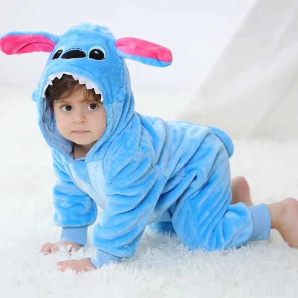 Neonato pagliaccetto infantile vestiti a maniche lunghe Kigurumi carino punto animale cartone animato tuta ragazze ragazzi pigiama costume di Halloween 6