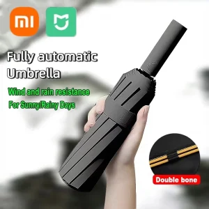 Xiaomi Mijia 16 Ombrello pieghevole per ossa Doppio osso completamente automatico SPF 50 Protezione UV Resistenza alla pioggia Vento forte all'aperto 1