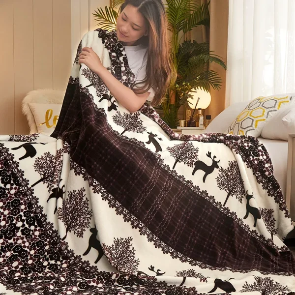 Coperta da tiro per divano coperta invernale King Size Home Warm Plaid Comforter copriletto lenzuolo 3