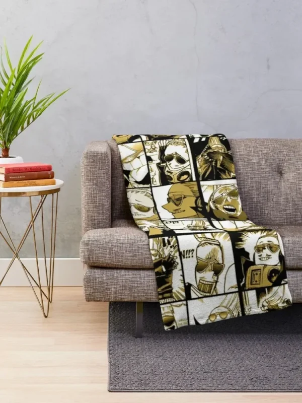 Microfono presente (versione a colori) - Collage My Hero AcademiaThrow Blanket queen size all'uncinetto Coperte personalizzate 2