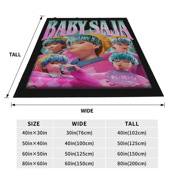 Saja Boys Team Coperta in pile stile retrò anni '80 Kpop Demon Hunters Coperta morbida multifunzione per copriletto esterno domestico 4