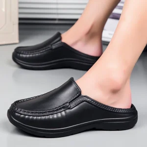 Pantofole da uomo Scarpe da cuoco a prova di comode pantofole da sandalo per lavoratori di animali domestici Scarpe da pesca all'aperto Mezze pantofole in EVA comode e morbide 1