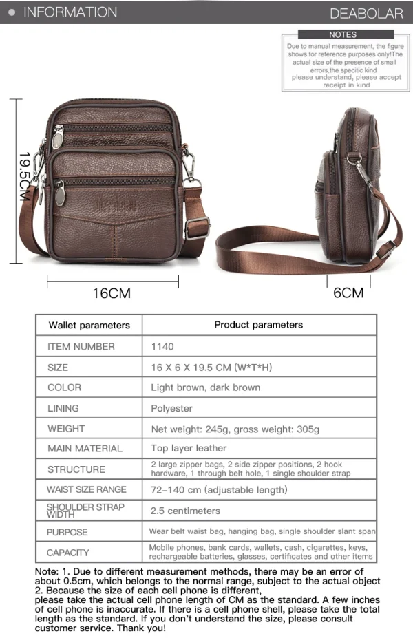 Nuova borsa a tracolla da uomo in vera pelle verticale borsa a tracolla multifunzionale alla moda valigetta borsa a tracolla da viaggio casual 2