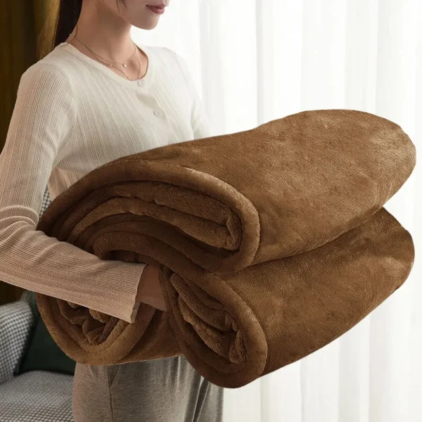 Addensare calda coperta morbida per l'autunno inverno primavera per tutte le stagioni Fuzzy Microplush coperte invernali in pile leggero per divano letto 4