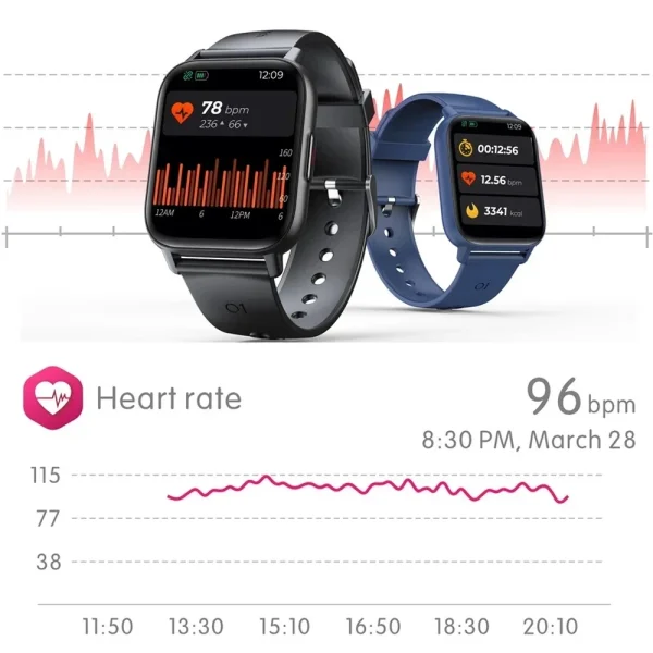 Xiaomi Nuovo 1.69 Pollici Astuto Della Vigilanza Degli Uomini di Temperatura Del Corpo Full Touch Smartwatch Donne Accurato Monitor di Ossigeno Orologio 2023 PK P8 4