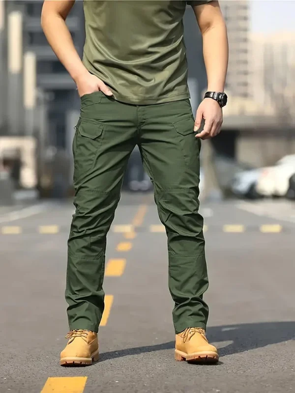 Nuovi pantaloni cargo tattici da uomo pantaloni cargo da esterno pantaloni multitasche impermeabili autunno primavera pantaloni da escursionismo da lavoro all'aperto 4