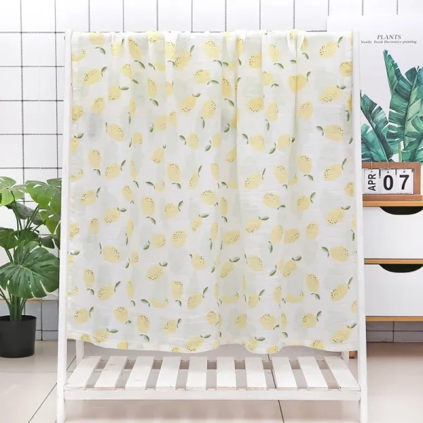 120*120 cm morbida mussola di cotone coperta per bambini coperta di cotone di bambù avvolgere simpatico cartone animato coperte per neonati sacco a pelo avvolgente per neonati 5