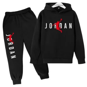 Bambini Tempo libero Lettera Stampa 2 pezzi Felpa con cappuccio + Pantaloni Tute 3-13 anni Ragazzi Ragazze Primavera Autunno Abiti Streetwear Abbigliamento per bambini 1