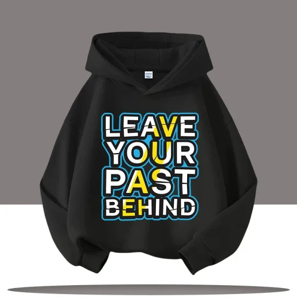Nuovi abiti autunnali e invernali Felpe con cappuccio per bambini di un marchio alla moda con stampe di cartoni animati con lettere casual 2