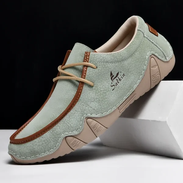 2025 primavera nuove scarpe Casual da uomo in pelle fatte a mano Sneakers moda uomo mocassini scarpe basse basse traspiranti 2