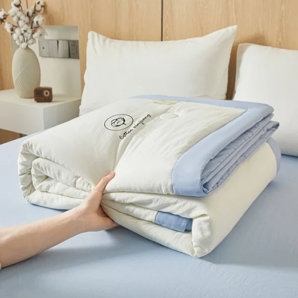 1 pezzo di comodo piumino estivo sottile lenzuolo delicato sulla pelle/letto matrimoniale/lenzuolo grande tinta unita leggero 4