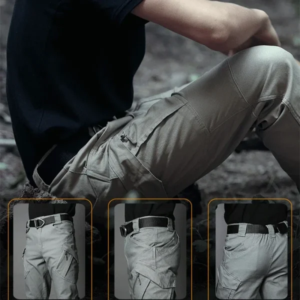 Pantaloni cargo da uomo Pantaloni multitasche impermeabili resistenti all'usura Tute da allenamento casual Abbigliamento Comodo e traspirante 3