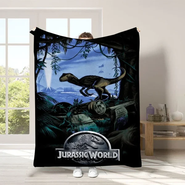 Coperta soffice J-Jurassic Park Bed Sofa Camp Nap Bedroom Decor copriletto morbido pile tessili per la casa compleanno coperta regalo di nozze 2