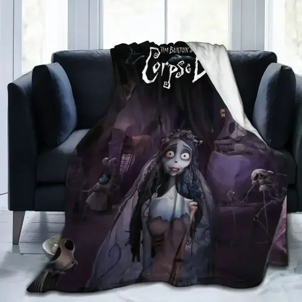 Coperta da sposa cadavere horror Coperta morbida e calda per divano letto Queen Size Decorazioni di Halloween Coperta da film spaventoso Regali di compleanno 6