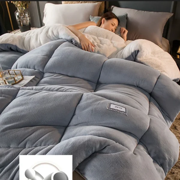 Lana di agnello spessa calda 5kg trapunte piumino casa lusso stampato trapunta autunno inverno dormitorio coperta biancheria da letto piumino trapuntato 3
