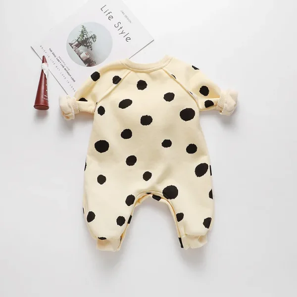 Vestiti per bambini primaverili Pagliaccetto a banana Indumenti da notte in cotone Vestiti coreani per neonati Ragazzo Ragazza Body Banana Dot Tuta per bambini 3