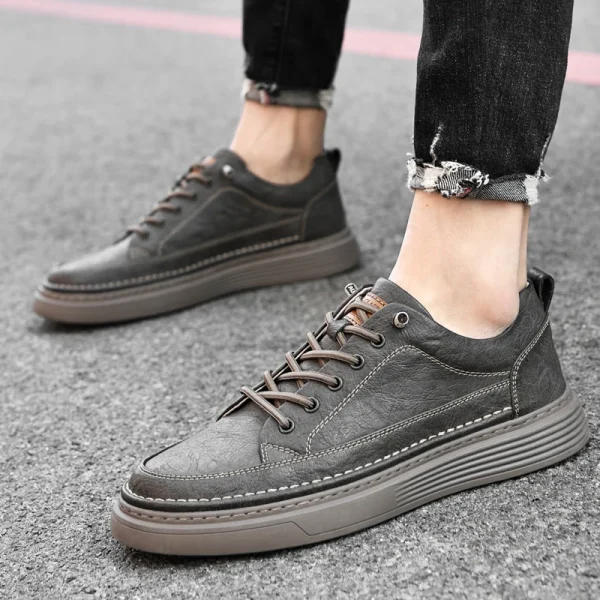 Scarpe Oxford estive in vera pelle Sneakers da esterno traspiranti Scarpe da uomo Scarpe in pelle fatte a mano Scarpe casual Scarpe da passeggio da uomo 3