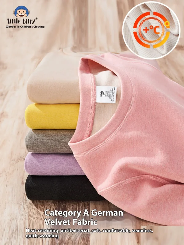 Nuovi arrivi autunno/inverno: set di biancheria intima termica per bambini Top a maniche lunghe aderente per ragazzi e ragazze e mutandoni lunghi 1