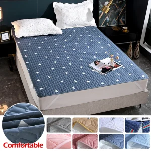 Copriletto impermeabile sul letto Coprimaterasso traspirante antiscivolo con fascia elastica Tappetino antisporco per hotel domestici 1