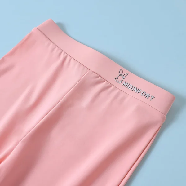 Leggings micro svasati per ragazze, abbigliamento estivo fresco per bambini, tessuto di seta ghiacciata, comodi e traspiranti, pantaloni da yoga, leggings casual per bambini 5