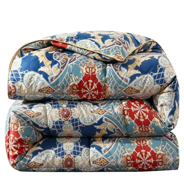 Piumino leggero e caldo che non corrono Piumino d'oca bianca Coperta jacquard in cotone Trapunta autunnale primaverile Trapunte per hotel invernali addensate 6
