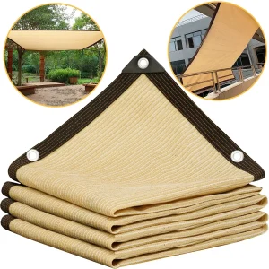 Rete ombreggiante da giardino per esterni, tende da terrazzo, rete protettiva per ombra da campeggio, protezione UV, tessuto per protezione solare HDPE, tonalità 4x5 m ﻿ 1