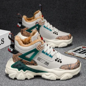Nuove scarpe Casual da uomo invernali calore all'aperto e stivali da neve in peluche scarpe alte in cotone FashionableAnd Thick 1